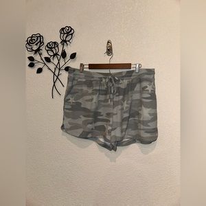Maurices Camo Comfy Booty Shorts Lounge Pajamas Size XL